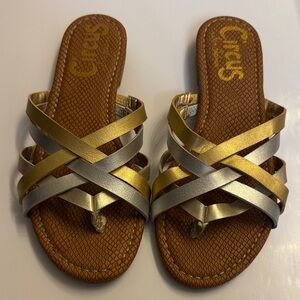 Circus Gold and Silver Sandals